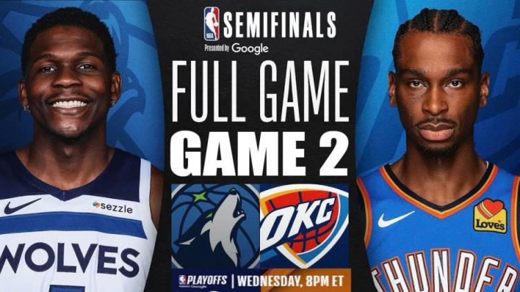 NBA季后赛森林狼 vs 雷霆半场战报：爱德华兹带伤出战，森林狼半场落后8分